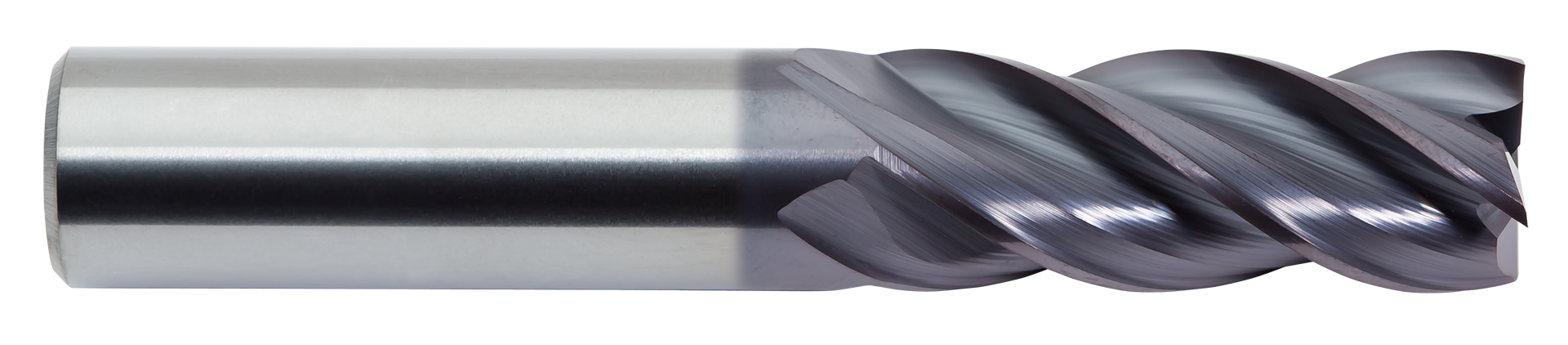 Picture of M.A. Ford 17756204A Dia 9/16 SH 0.5625 LOC 1.1250 OAL3.50 End Mill Standard Flute Variable Helix Carbide AlTiN Single End Corner Radius0.0300 0.76mm TuffCut® XR